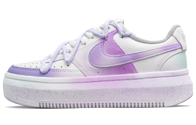 Nike Court Vision 1 Anti-Slip And Wear-Resistant Height Increasing Low-Top Skateboard Shoes Women's Purple