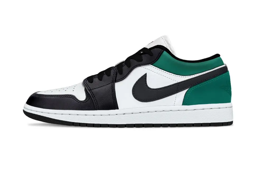 Jordan Air Jordan 1 Green Cat's Eye Support Low top Vintage Basketball Shoes Unisex Green White