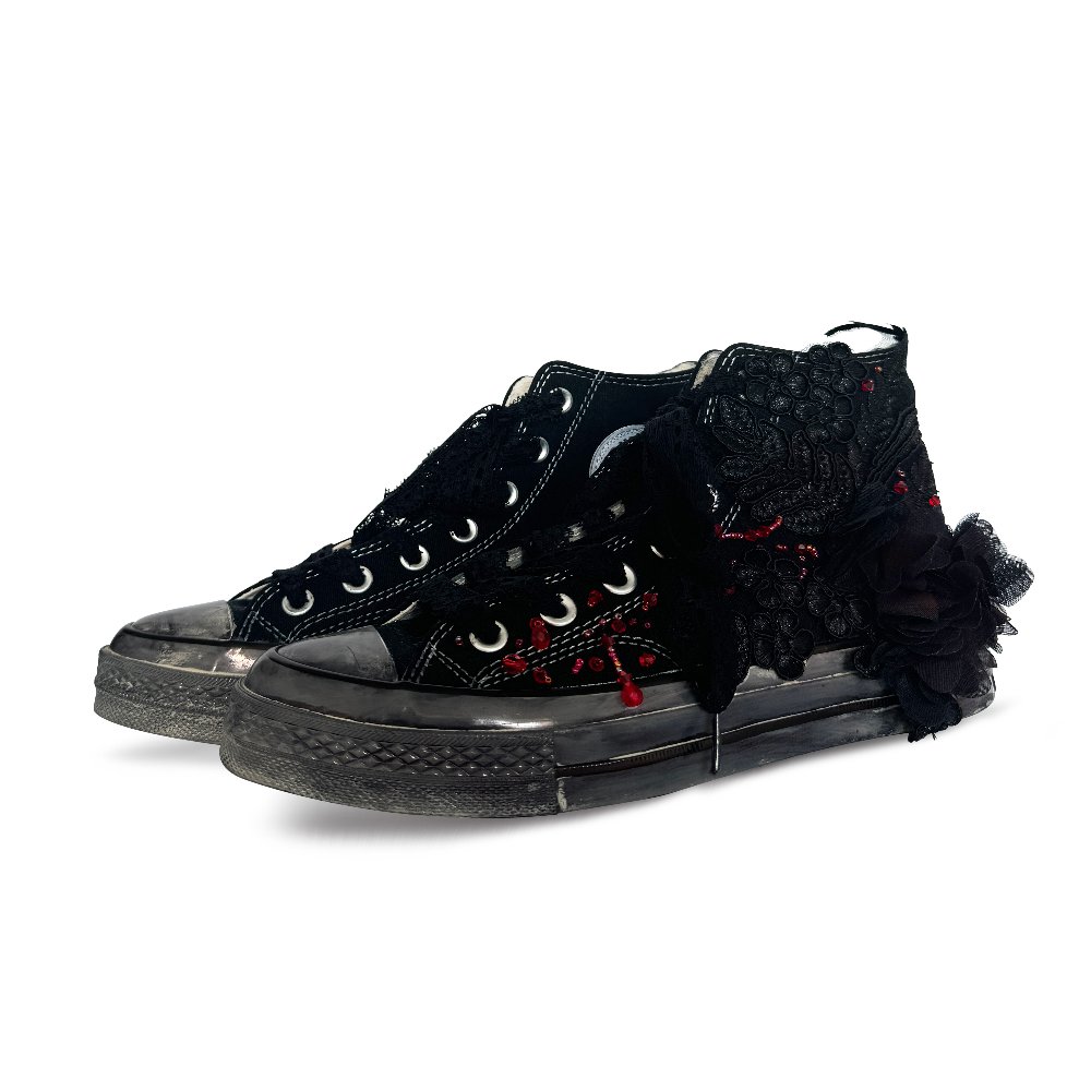 Converse Chuck 70 Slip-Resistant High-Top Canvas Shoes Unisex Black Red