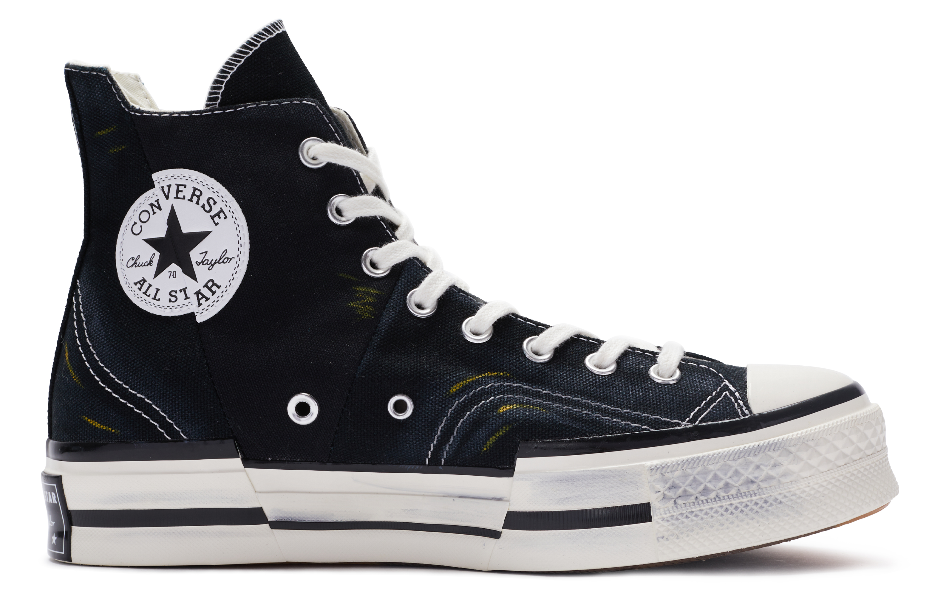 Converse 1970s Chuck Shock Absorbers High Top Canvas Shoes Unisex Black White купить в интернет-магазине Yoocart с быстрой доставкой по России.