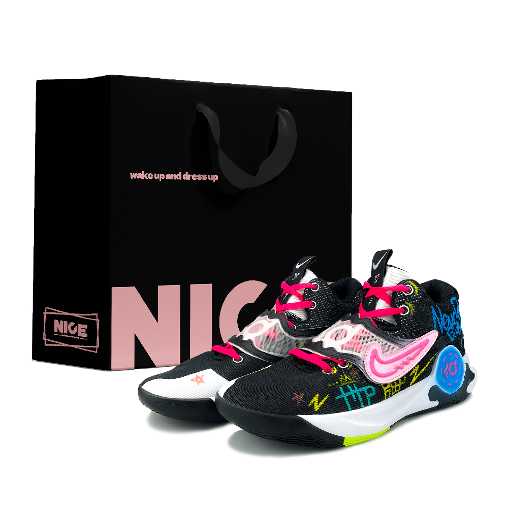 Nike KD Trey 5 X Shock Absorbers Low Top Basketball Shoes Men's Black Pink