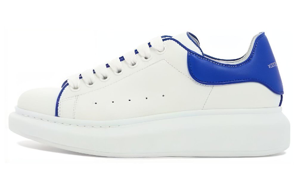 Alexander McQueen IOversized Leather Sneakers 'White Blue' Women's