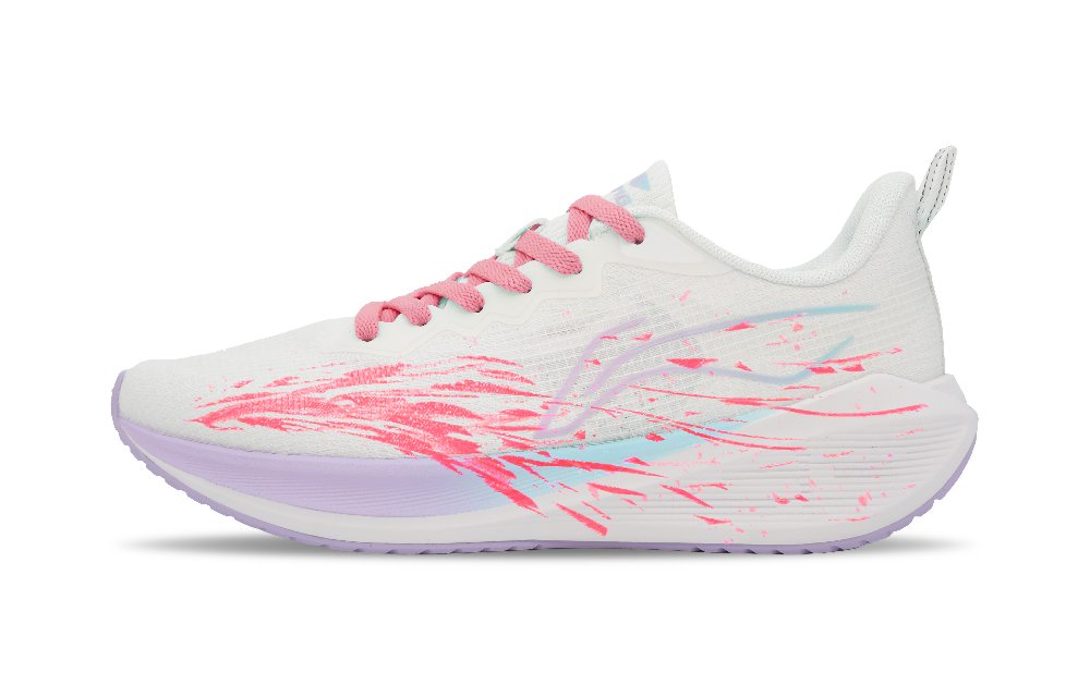 LiNing Wuyue Shock Absorbers Slip Resistant Breathable Low top Casual Running Shoes Women's Peach