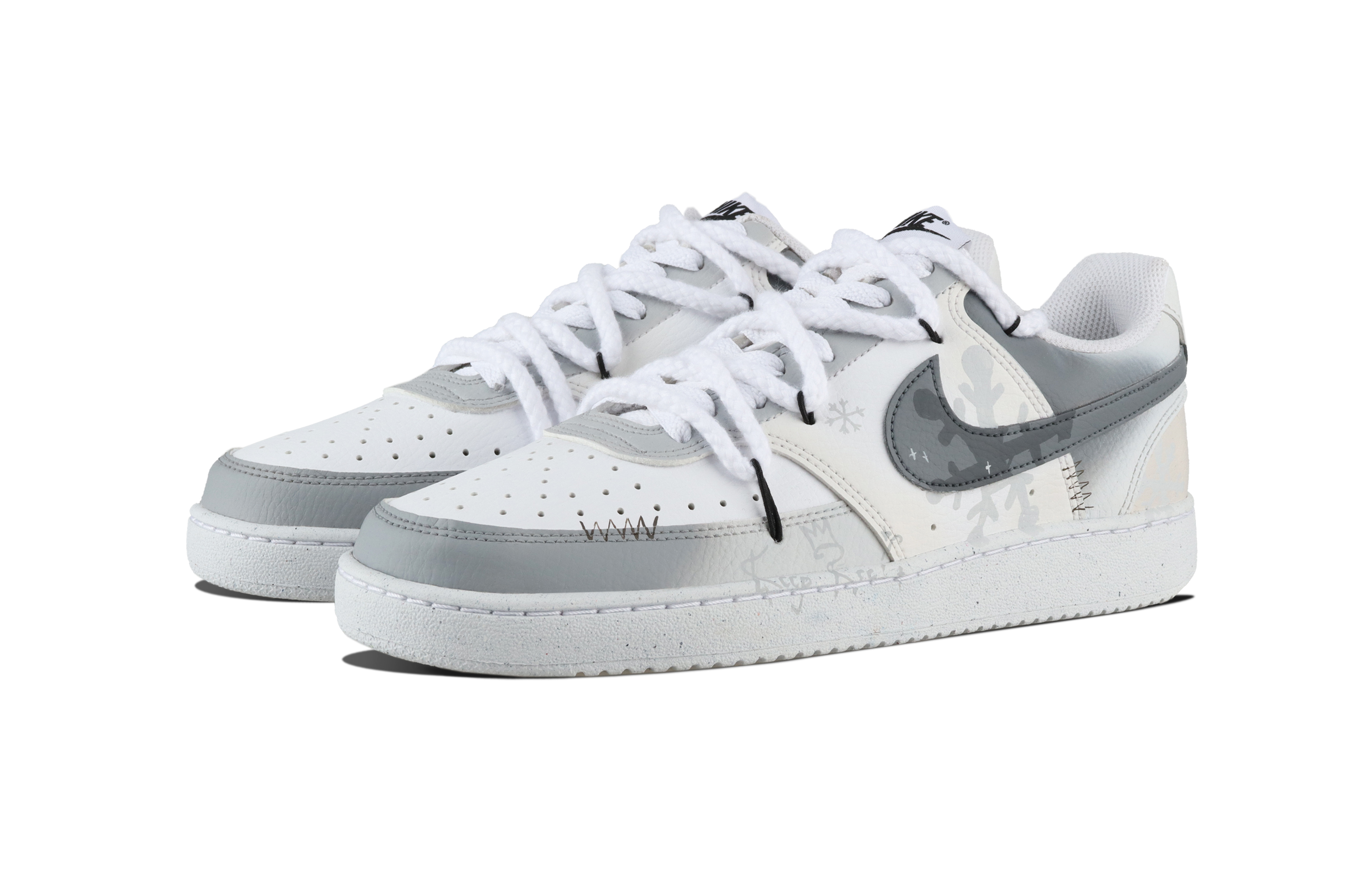 Nike Court Vision 1 Snowfall In The Sky Abrasion Resistant Low top Skateboard Shoes Men's Light Gray купить в интернет-магазине Yoocart с быстрой доставкой по России.