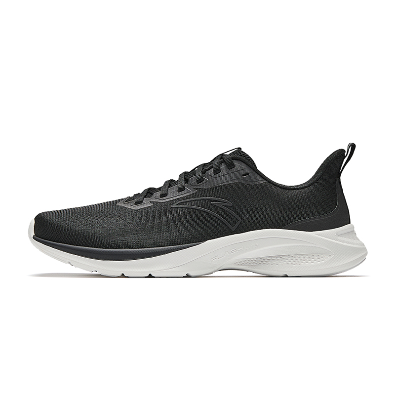 Anta Abrasion Resistant Slip Resistant Low Top Casual Running Shoes Men's Black White