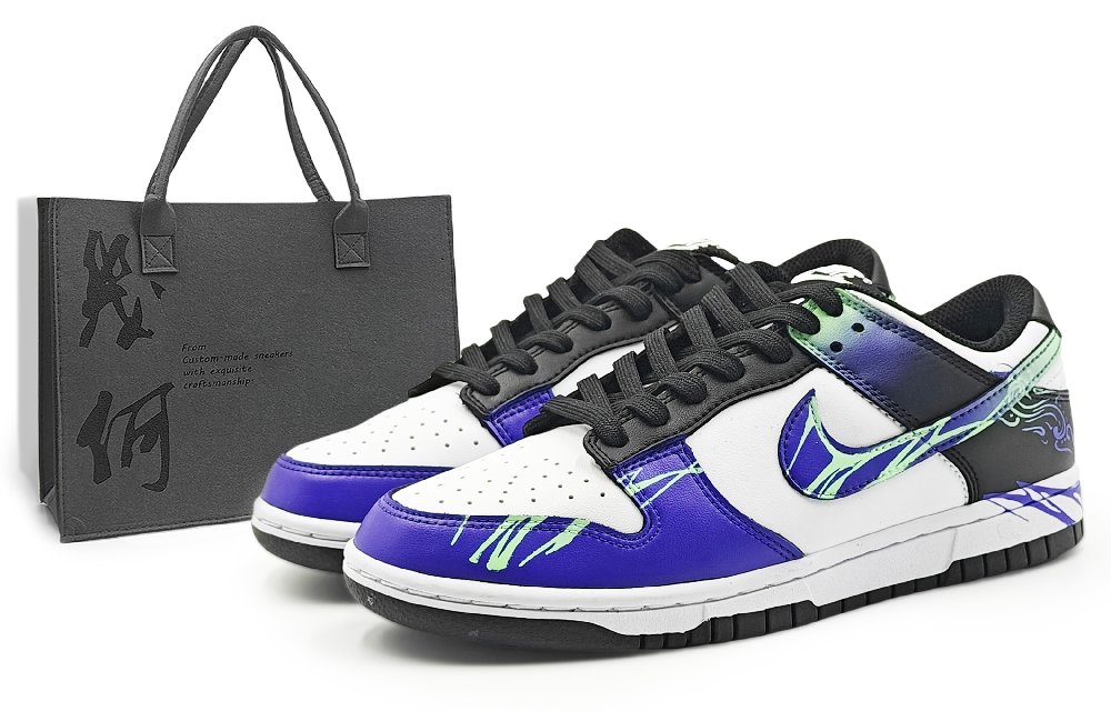 Nike Dunk Abrasion Resistant Low Top Skateboard Shoes Women's Cyan Purple