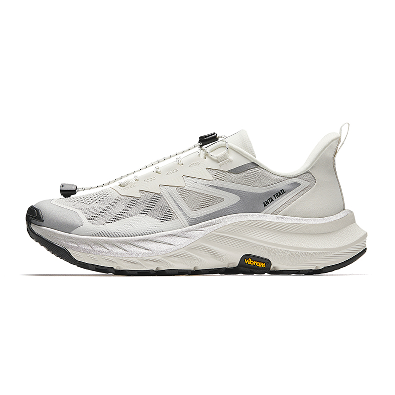 Anta Slip Resistant Abrasion Resistant Low top Running Shoes Men's Ivory White