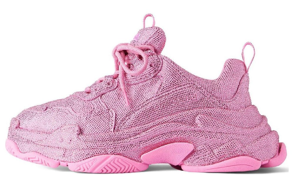 Balenciaga Triple S Low Top Casual Shoes Women's Pink