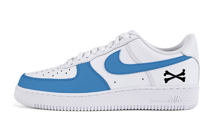 Nike Air Force 1 Air Force 1 Low-Top Skateboard Shoes Men's Blue
