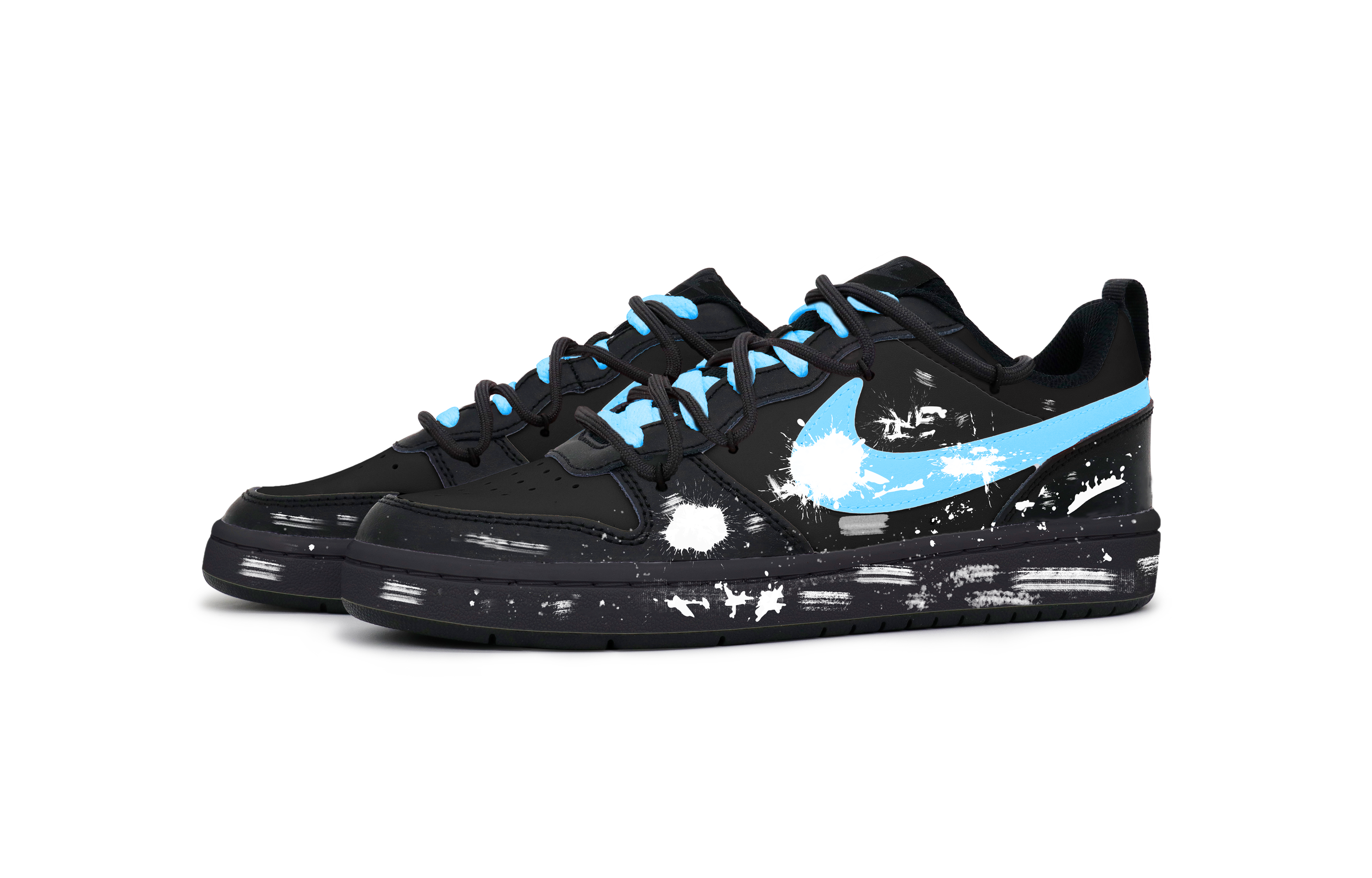 Nike Court Borough Non-slip Lightweight Low-Top Skateboard Shoes Women's Black Blue купить в интернет-магазине Yoocart с быстрой доставкой по России.