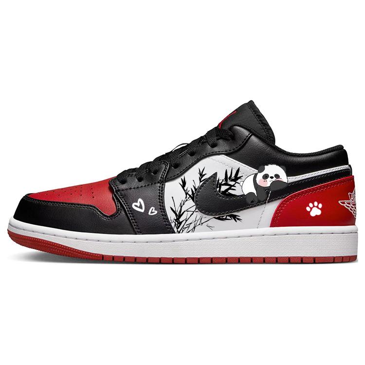 JORDAN Air JORDAN 1 Vintage Basketball Shoes Men Low-Top Black White