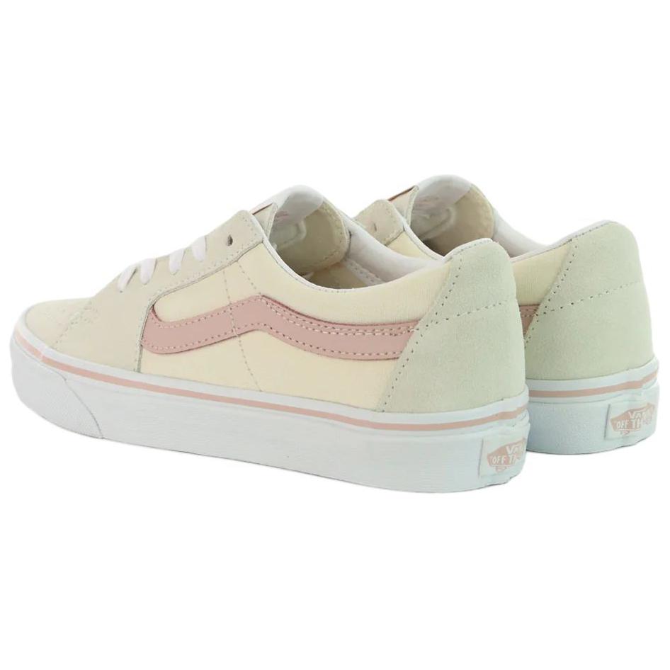 Vans SK8 Anti Slip Wear Resistant Low Top Skateboard Shoes Unisex Beige Pink