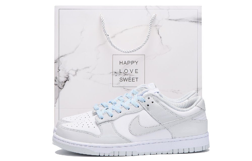 Nike Dunk Coverage Anti-Slip And Wear-Resistant Low-Top Skateboard Shoes Unisex Blue Gray
