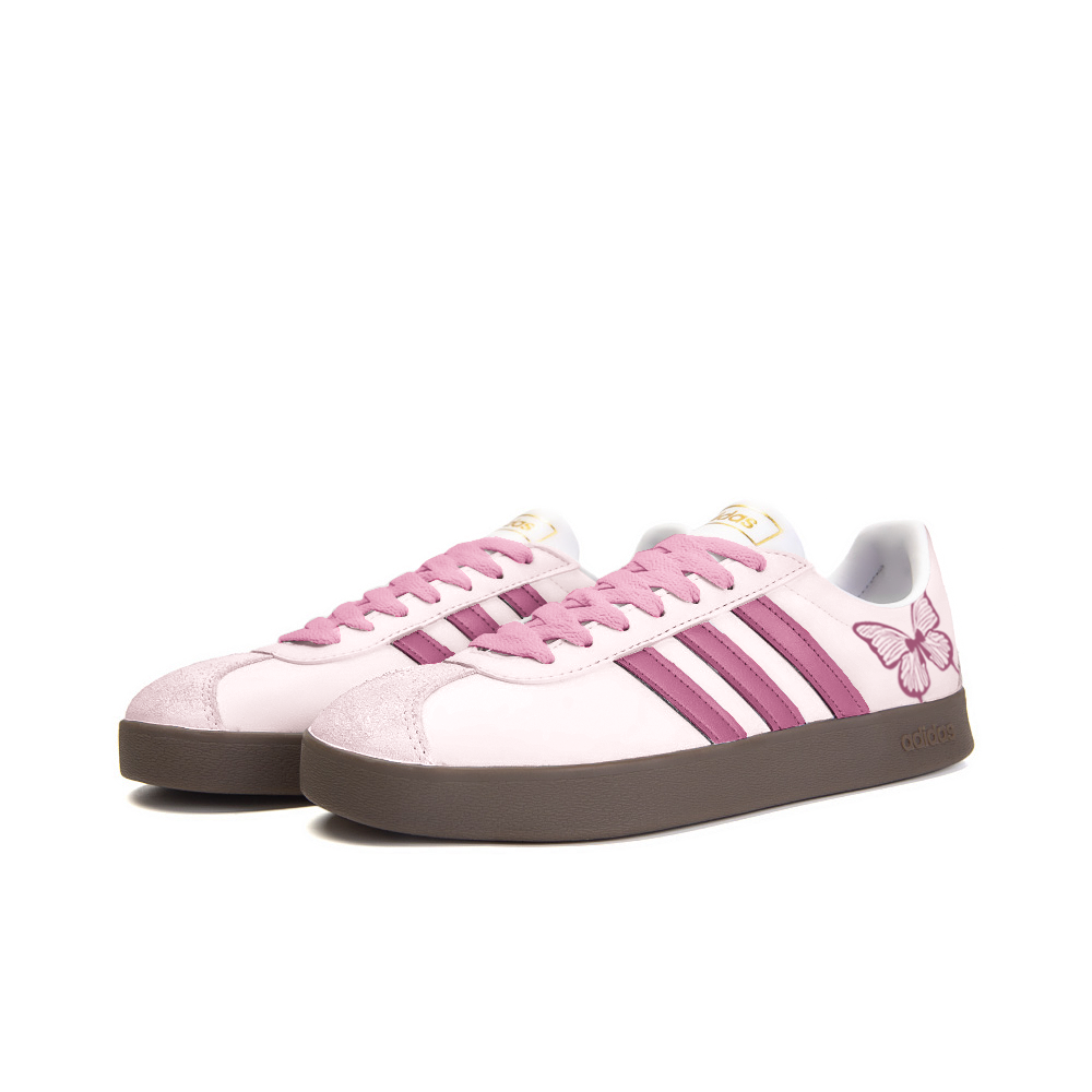 Adidas Neo VL Court 2.0 Anti-Slip Wear-Resistant Low-Top Skateboard Shoes Unisex Pink