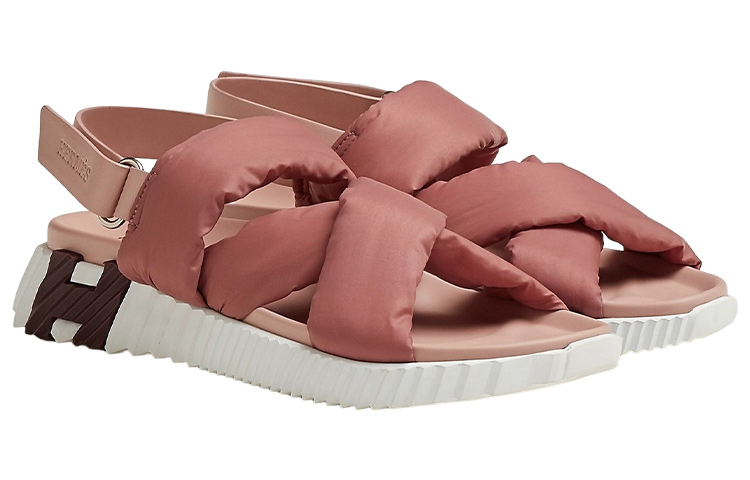 HERMES Electric Beach Sandals Women's Pink