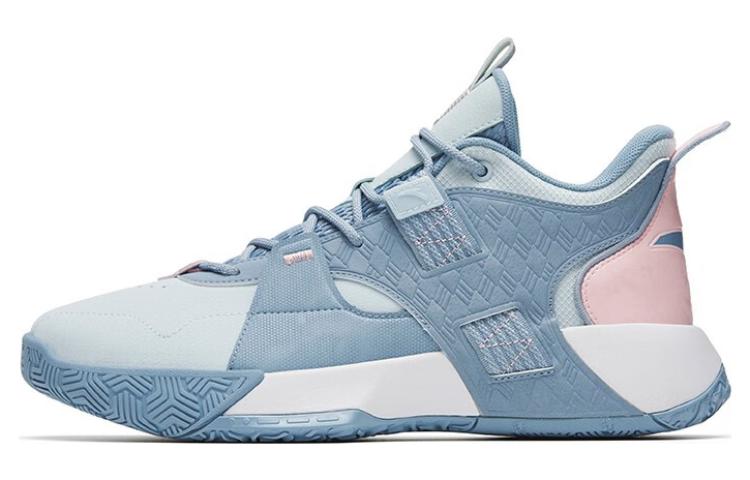 Anta Speedy 2 Shock Absorbers With Slip Resistant Features Mid Top Basketball Shoes Men's Gray Blue