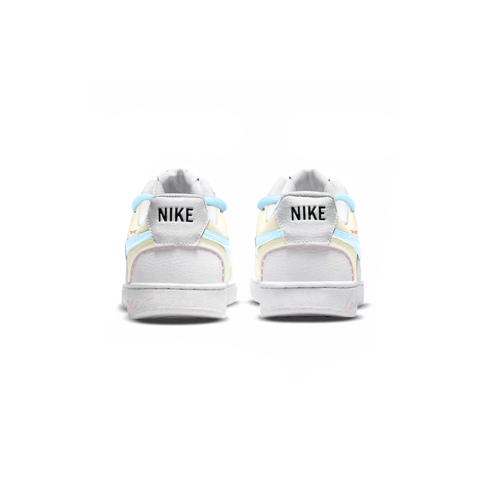 Nike Court Vision 1 Love Journal Abrasion Resistant Slip Resistant Low top Skateboard Shoes Unisex Blue Yellow купить в интернет-магазине Yoocart с быстрой доставкой по России.