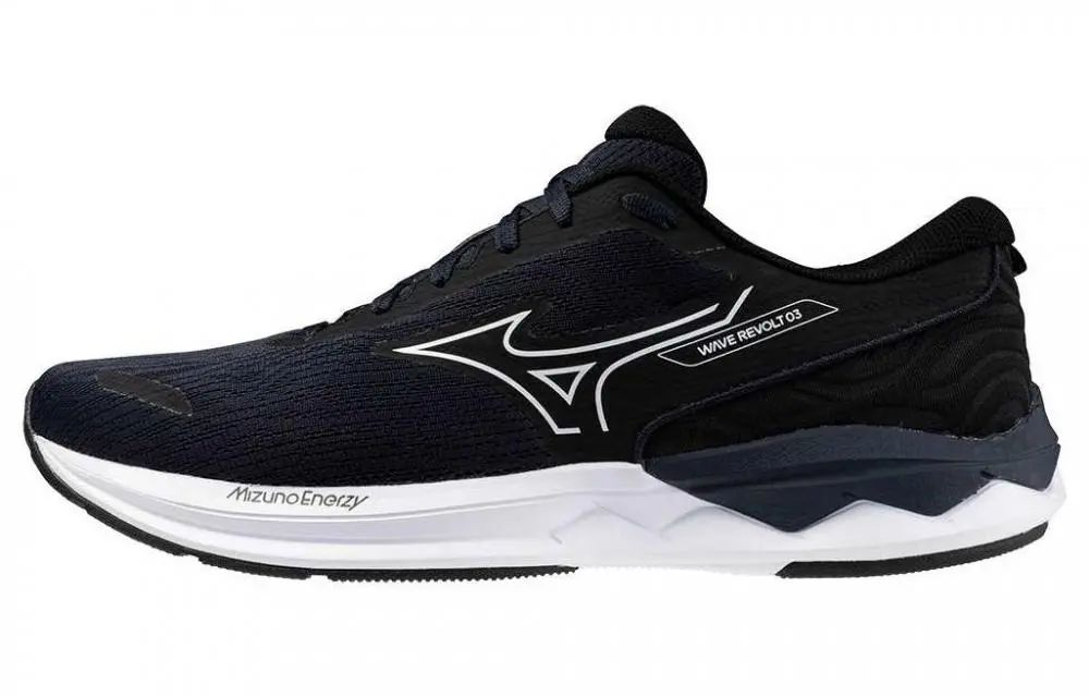 Mizuno Slip Resistant Abrasion Resistant Low top Running Shoes Men's Black White