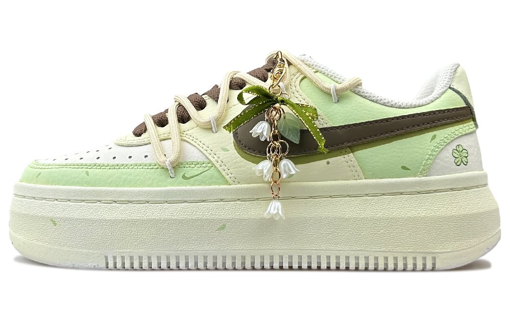 Nike Court Vision 1 Skateboard Shoes Women's Low-Top Green/White