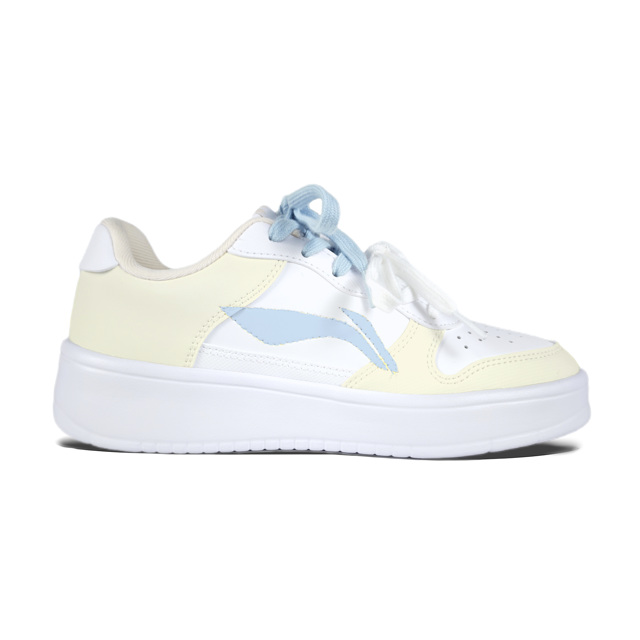 LiNing Pontoon Boats Starlight Baa Slip Resistant Shock Absorbers Lightweight Low top Skateboard Shoes Unisex White