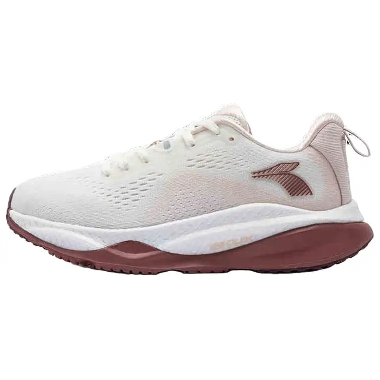 361° Red Flame 4 Cushioning Breathable Rebound Low-Top Sprint Running Shoes Women's White