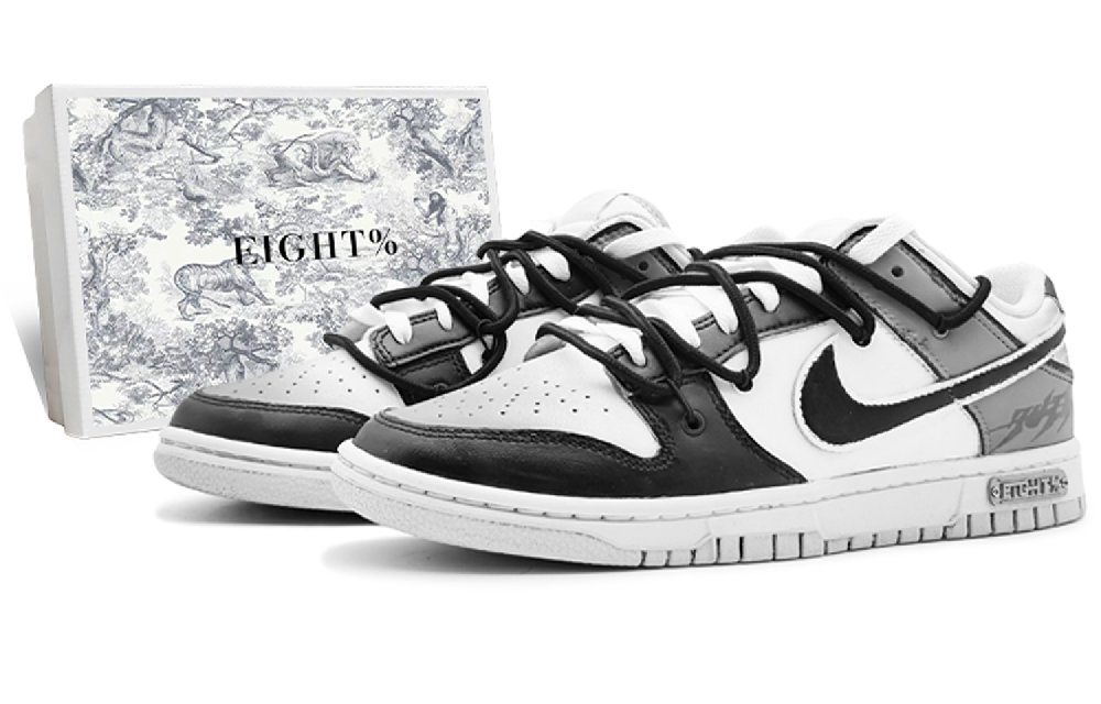 Nike Dunk 'Pure Platinum' Low-Top Skateboard Shoes Men's Black White