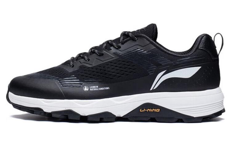 LiNing Abrasion Resistant Breathable Low top Casual Running Shoes Men's Black