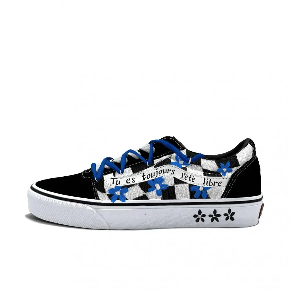 Vans Ward Abrasion Resistant Low Top Skateboard Shoes Men's Blue