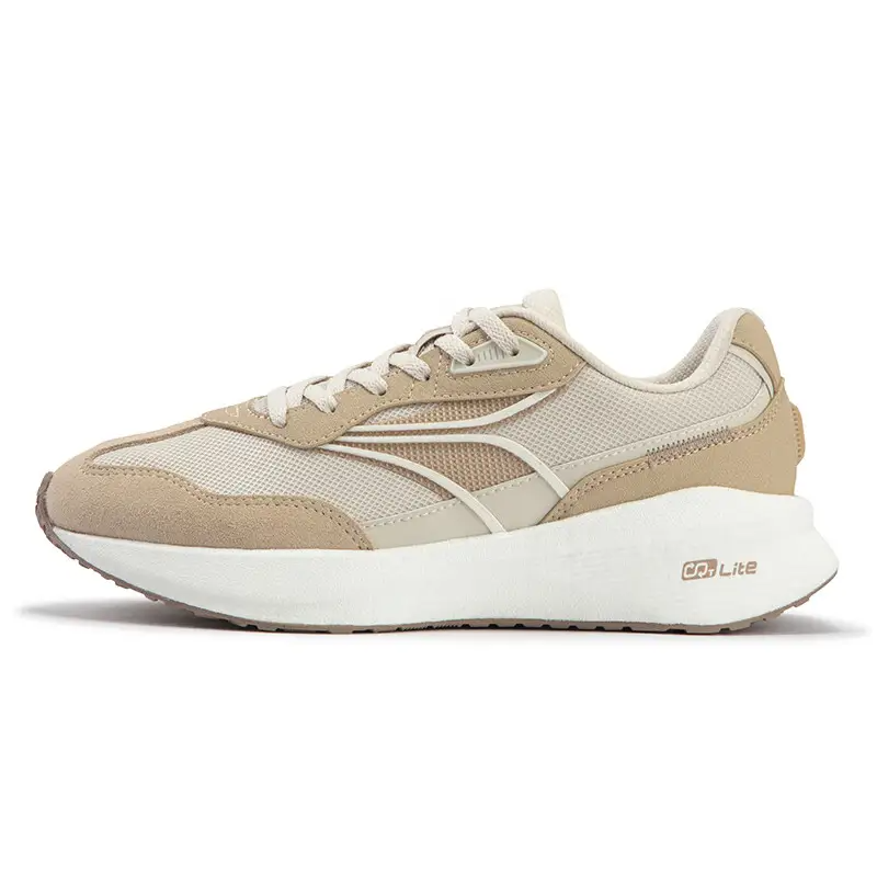 361° Long Wind 4 Wear-Resistant Low-Top Casual Shoes Women's Beige Brown