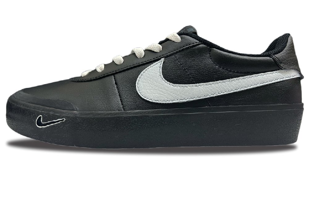 Nike Court Shot Cushioning, Wear Resistant Low Top Skateboard Shoes Unisex Black