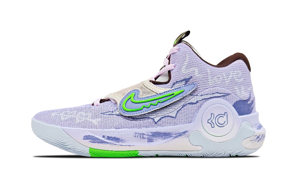 Nike KD Trey 5 X Wear-Resistant Slip-Resistant Low-Top Basketball Shoes Men's Purple Green