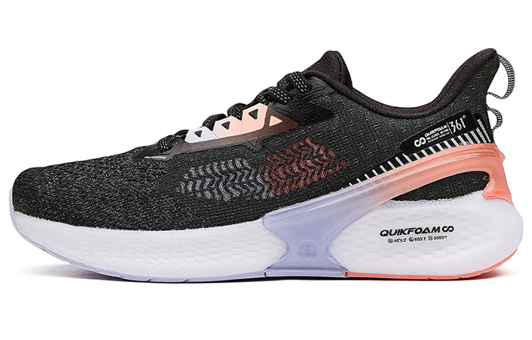 361° Flying Wing Breathable Low-Top Running Shoes Women's Black Pink