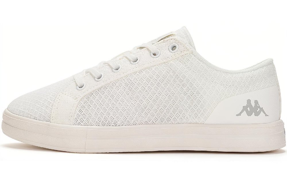 Kappa Slip Resistant And Breathable Low Top Skateboard Shoes Unisex White
