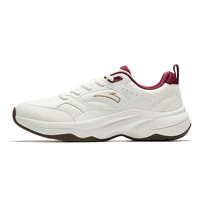 Anta ACE 2.0 Height Increasing Abrasion Resistant Lightweight Slip Resistant Low Top Casual Shoes Men's White Red