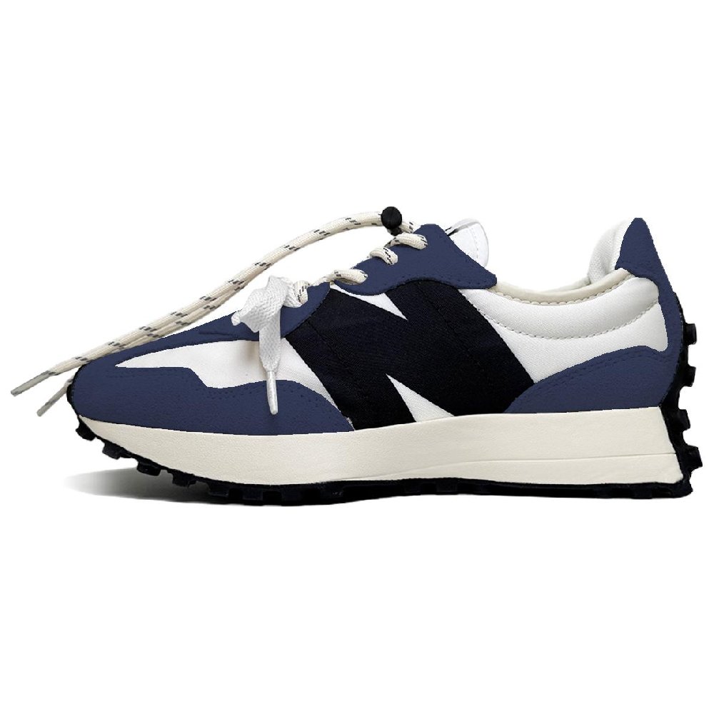 New Balance NB 327 Cushioning, Breathable, And Wide Coverage Low Top Casual City Commute Running Shoes Unisex Navy Blue