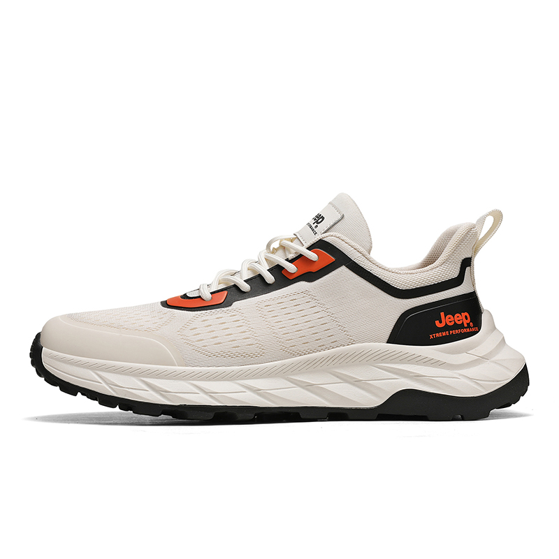Jeep Casual Shoes Men Low Top Beige
