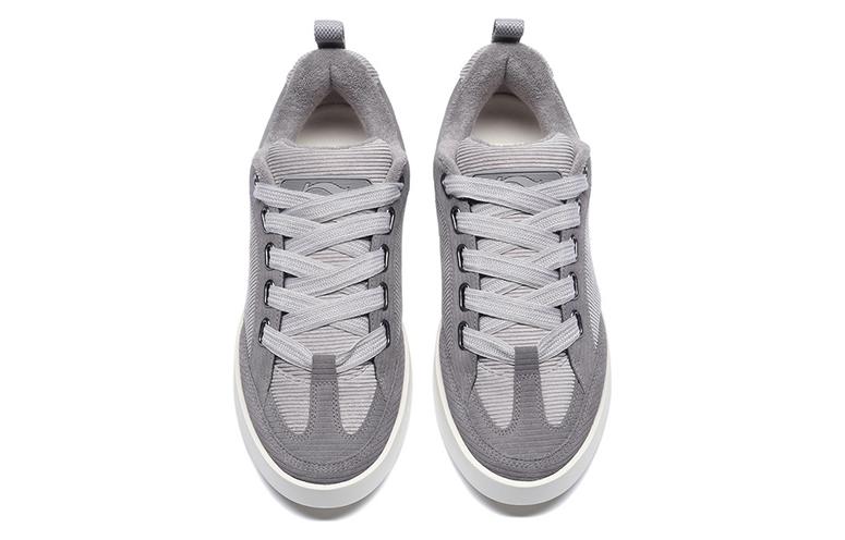 LI-NING 1990 Wind Chimes Anti-Slip Wear-Resistant Low-Top Skateboard Shoes Men's Dark Gray Purple