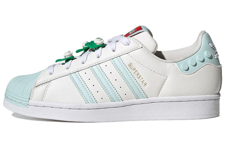 Adidas Originals Lego X Superstar 'Clear White Ice Mint' Women's