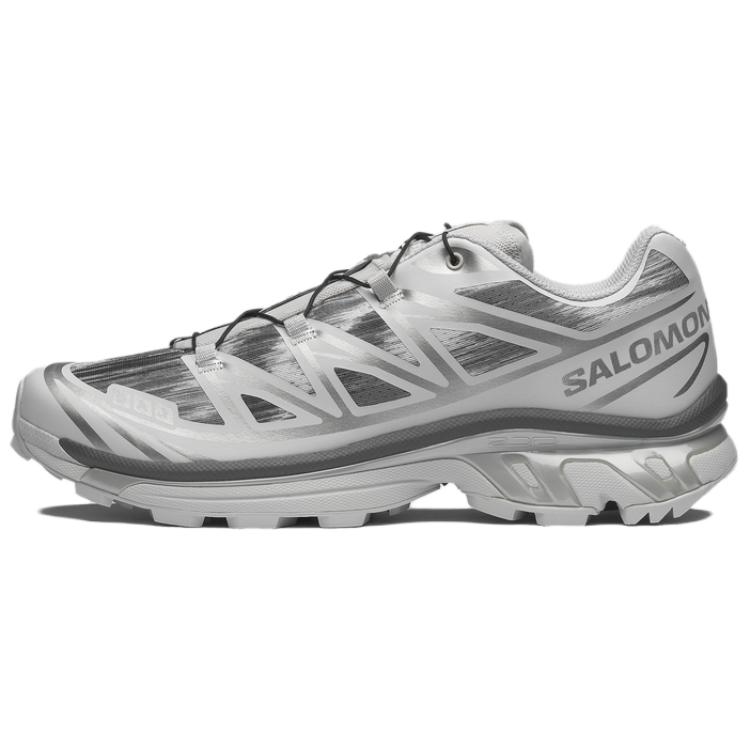 SALOMON XT 6 Cushioning, Wear Resistant Low Top Casual Running Shoes Unisex Silver Gray