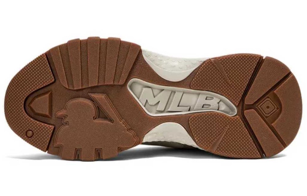 MLB Non-slip Support Low-Top Chunky Sneakers Unisex Beige Brown Black