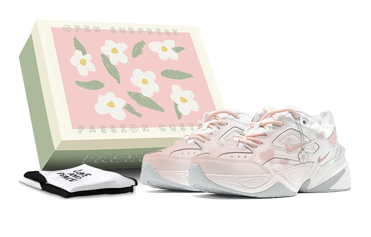 Nike M2K Tekno Low-Top Skateboard Shoes Women's Pink White