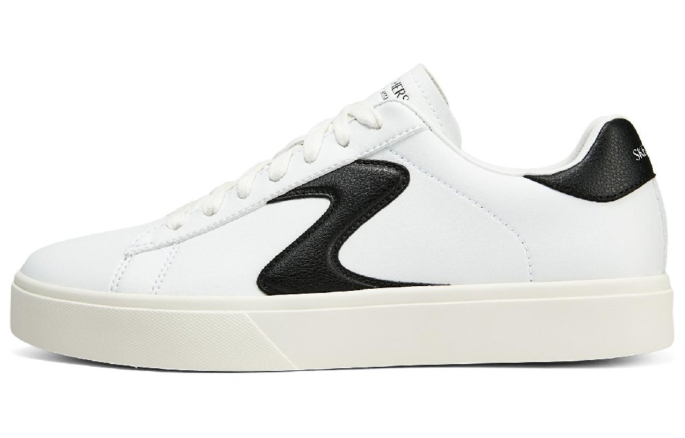 Skechers Anti-Slip Wear-Resistant Low-Top Skateboard Shoes Women's White Black
