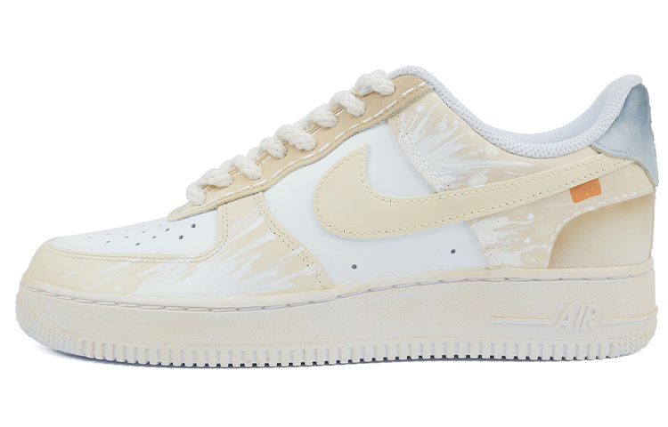 Nike Air Force 1 7 Thermal Coverage Low Top Skateboard Shoes Men's Beige Yellow