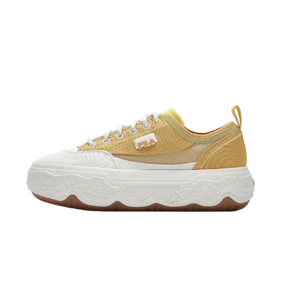 FILA ROCK Shoes Low Top Canvas Shoes Women's Golden Apricot Yellow
