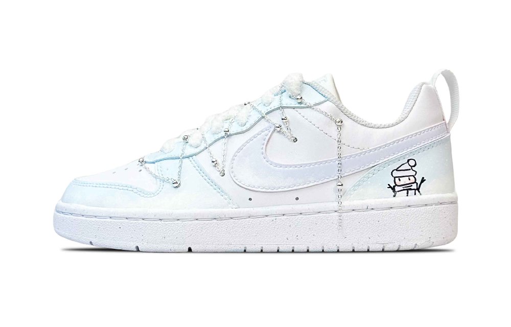 Nike Low Top Skateboard Shoes GS Light Blue