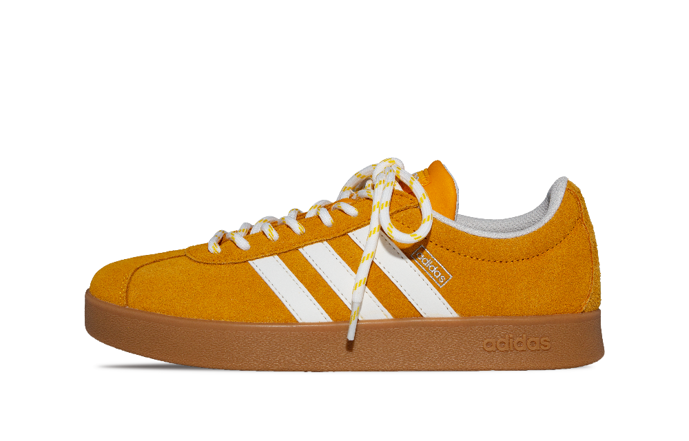 Adidas VL Court 2.0 Skateboard Shoes Unisex Low Top Yellow