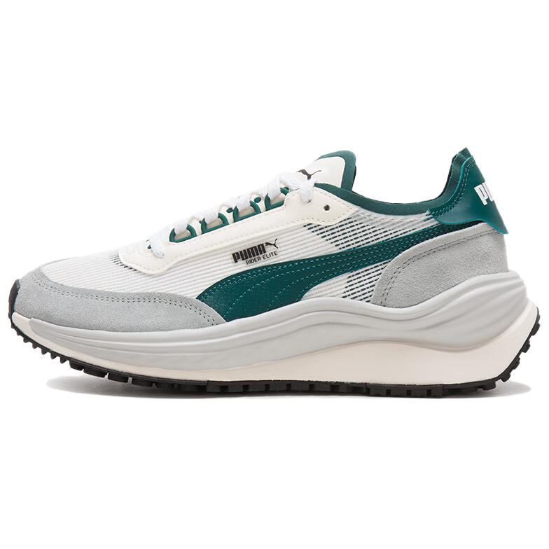 PUMA Cushioning, Breathable, Lightweight Low Top Casual Shoes Unisex White Green Gray