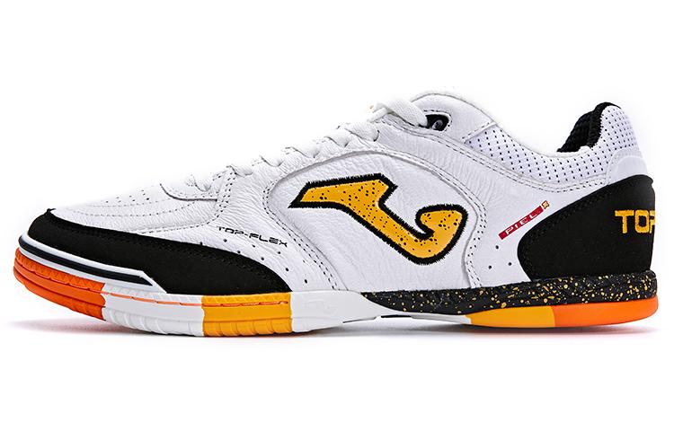 Joma IC/IN Slip Resistant, Abrasion Resistant, Lightweight Soccer Shoes Men's White Black Orange