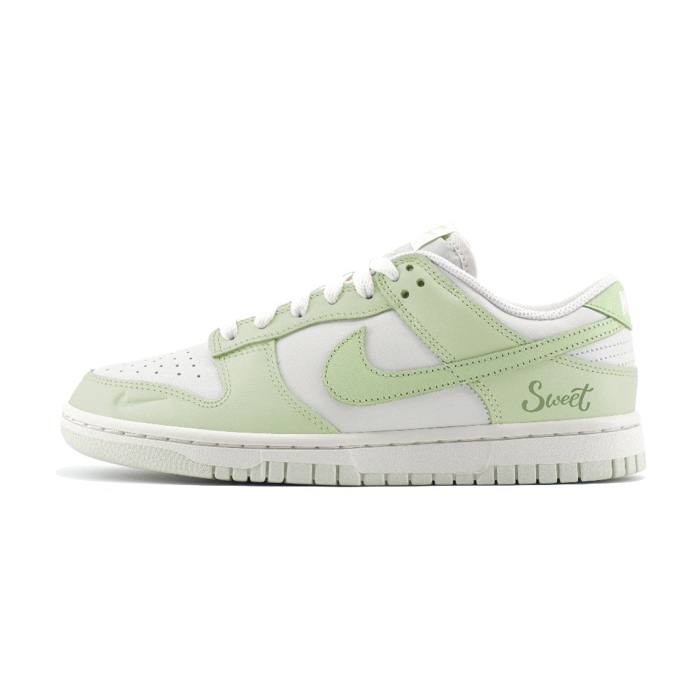 Nike Dunk LOW Sweet Abrasion Resistant Low Top Skateboard Shoes Unisex White Green