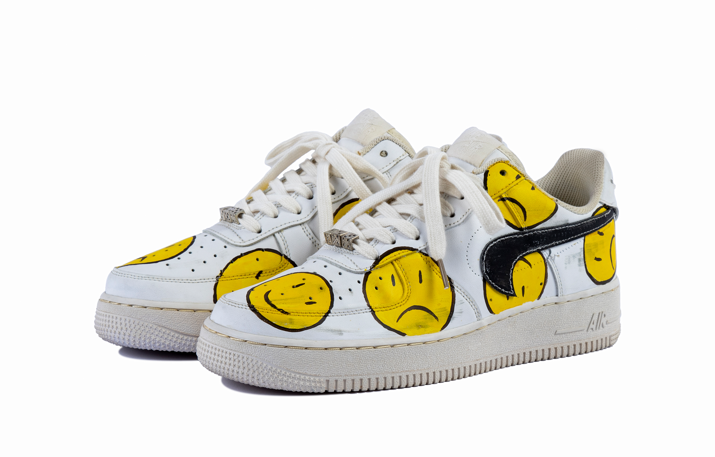 Nike Air Force 1 Reverse Smiley Face Coverage Slip-Resistant Cushioning Balance Low-Top Skateboard Shoes Men's Beige купить в интернет-магазине Yoocart с быстрой доставкой по России.